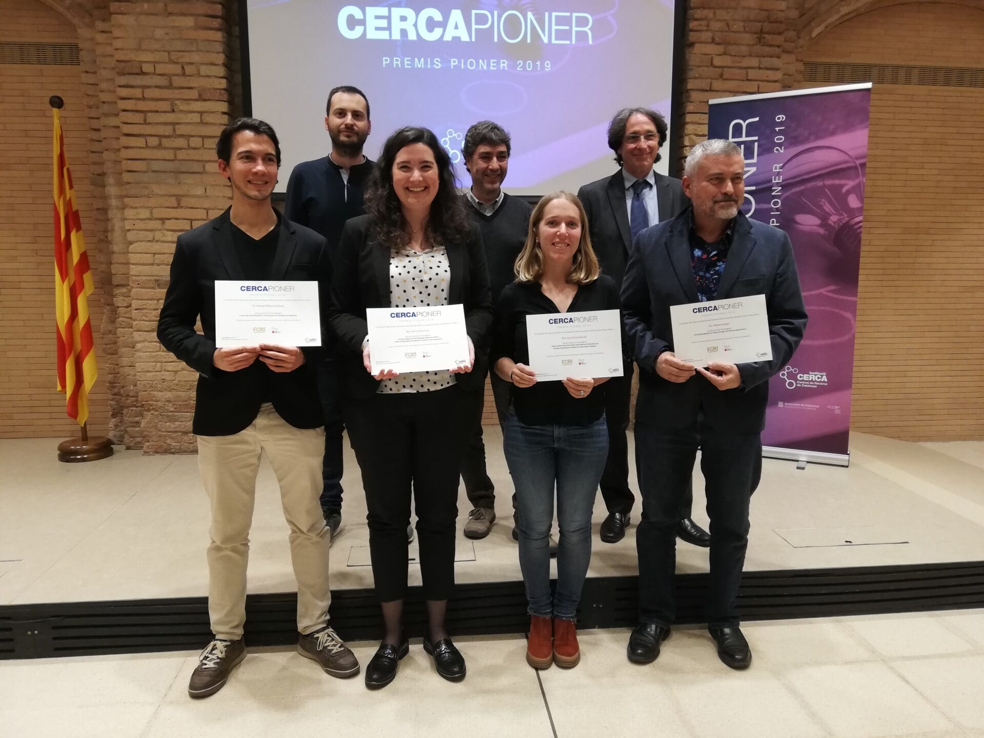 Dr. G Herraiz (second from the right) with the others laureates