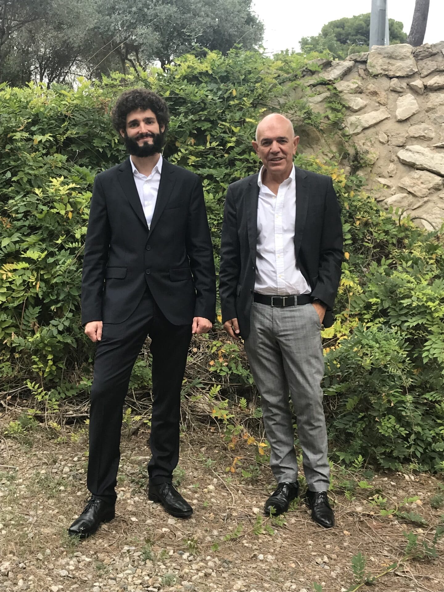 Dr. Caniparoli with his thesis supervisor, Prof. Antonio Echavarren